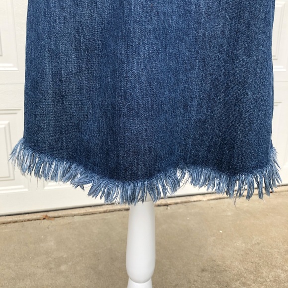 Lucky Brand Denim Dress With Raw Hem size Small - Picture 6 of 7